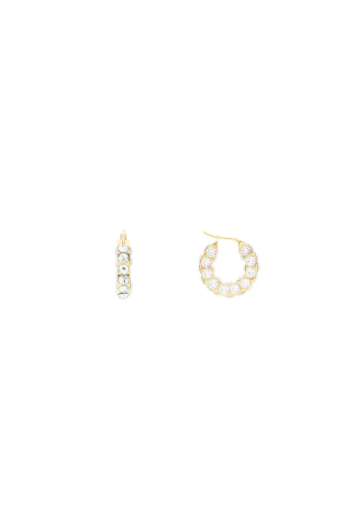 AMINA MUADDI small jahleel hoop earrings with crystals