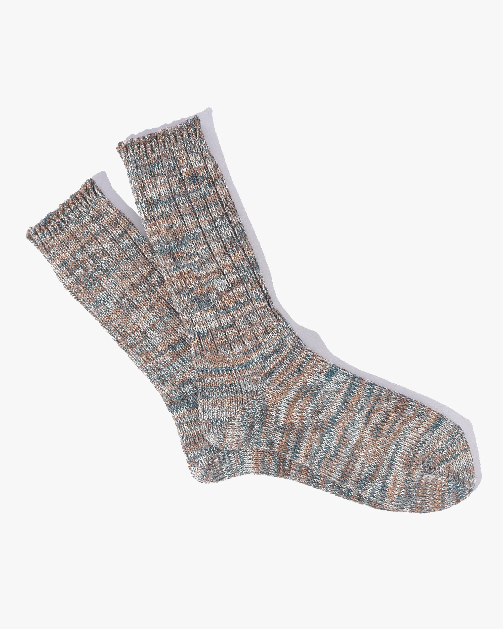 Anonymous Ism 5 Colour Mix Crew Socks - Beige