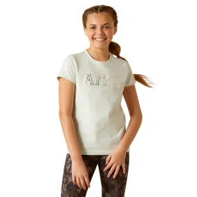 Ariat Girl's Saddle Short Sleeve T-Shirt - Heather Plume