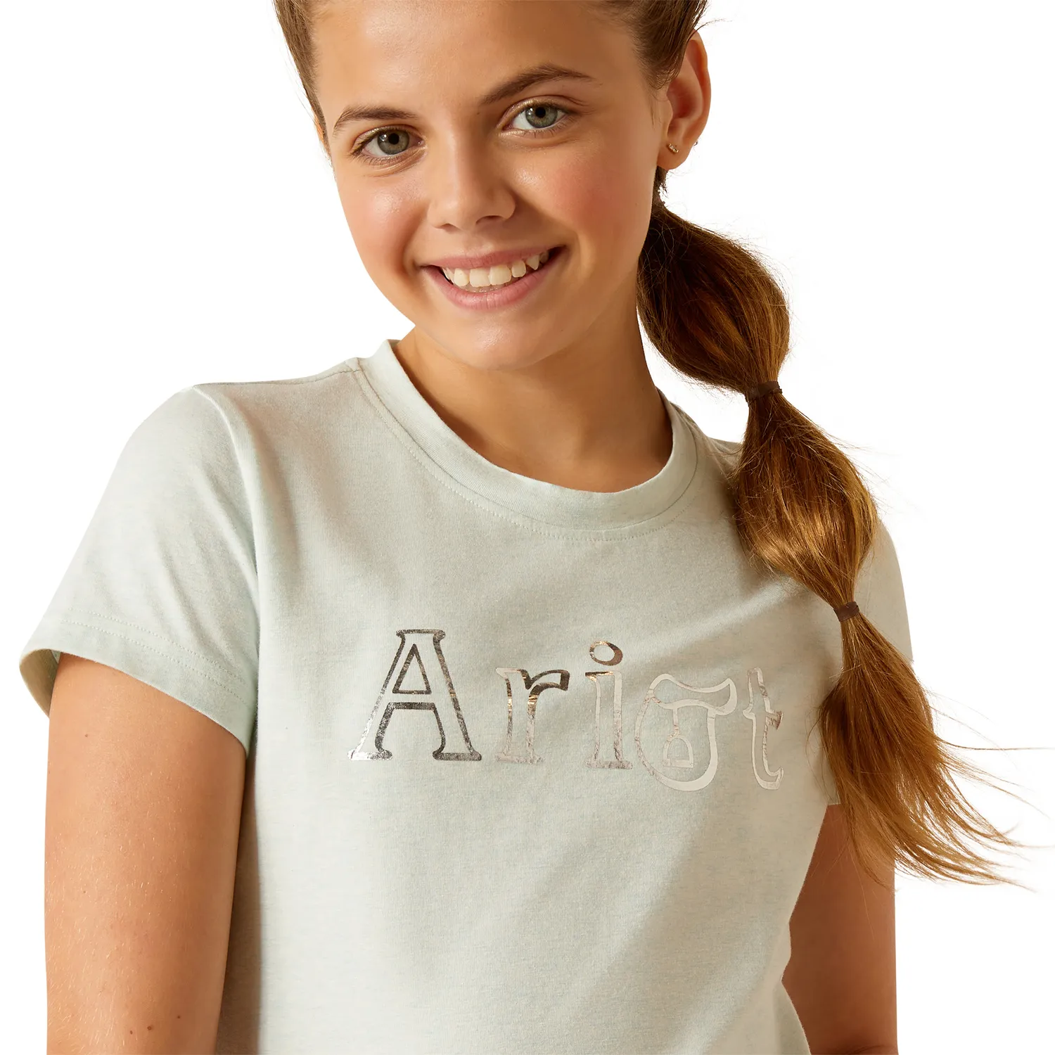 Ariat Girl's Saddle Short Sleeve T-Shirt - Heather Plume