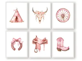 Baby Girl Western Nursery Prints - 002