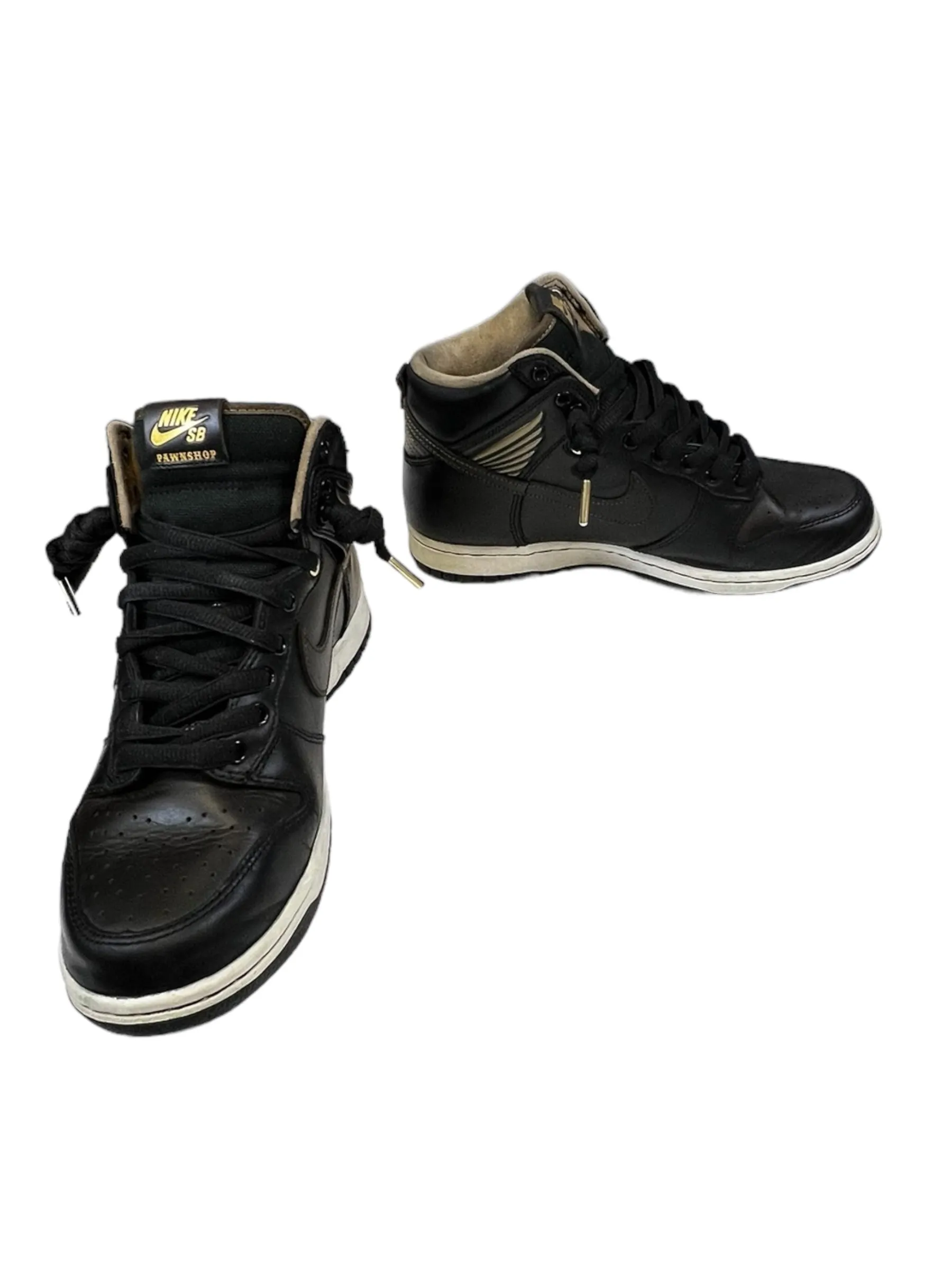 Black & Gold Shoes Sneakers Nike, Size 10