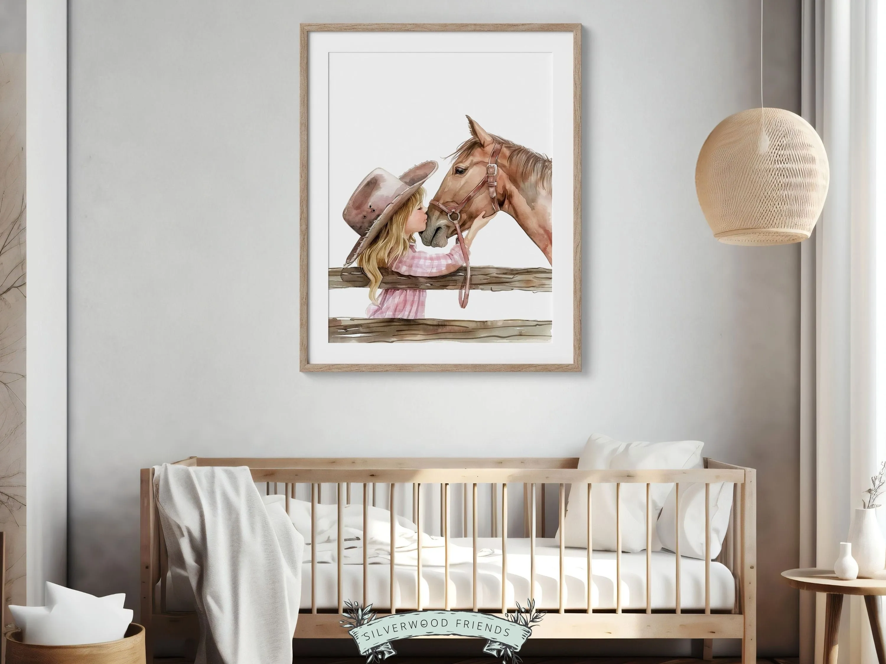 Blonde Cowgirl Nursery Print