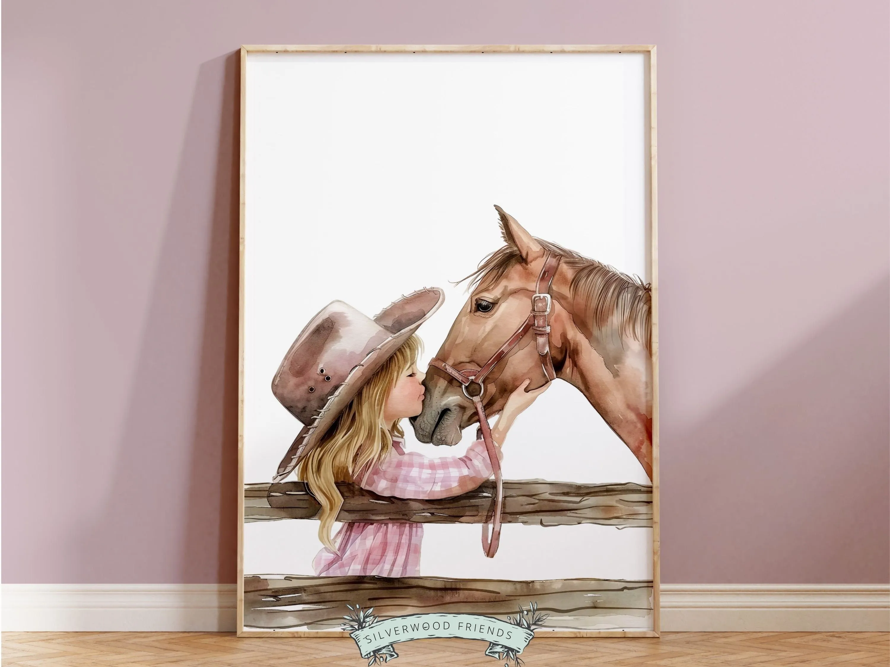 Blonde Cowgirl Nursery Print