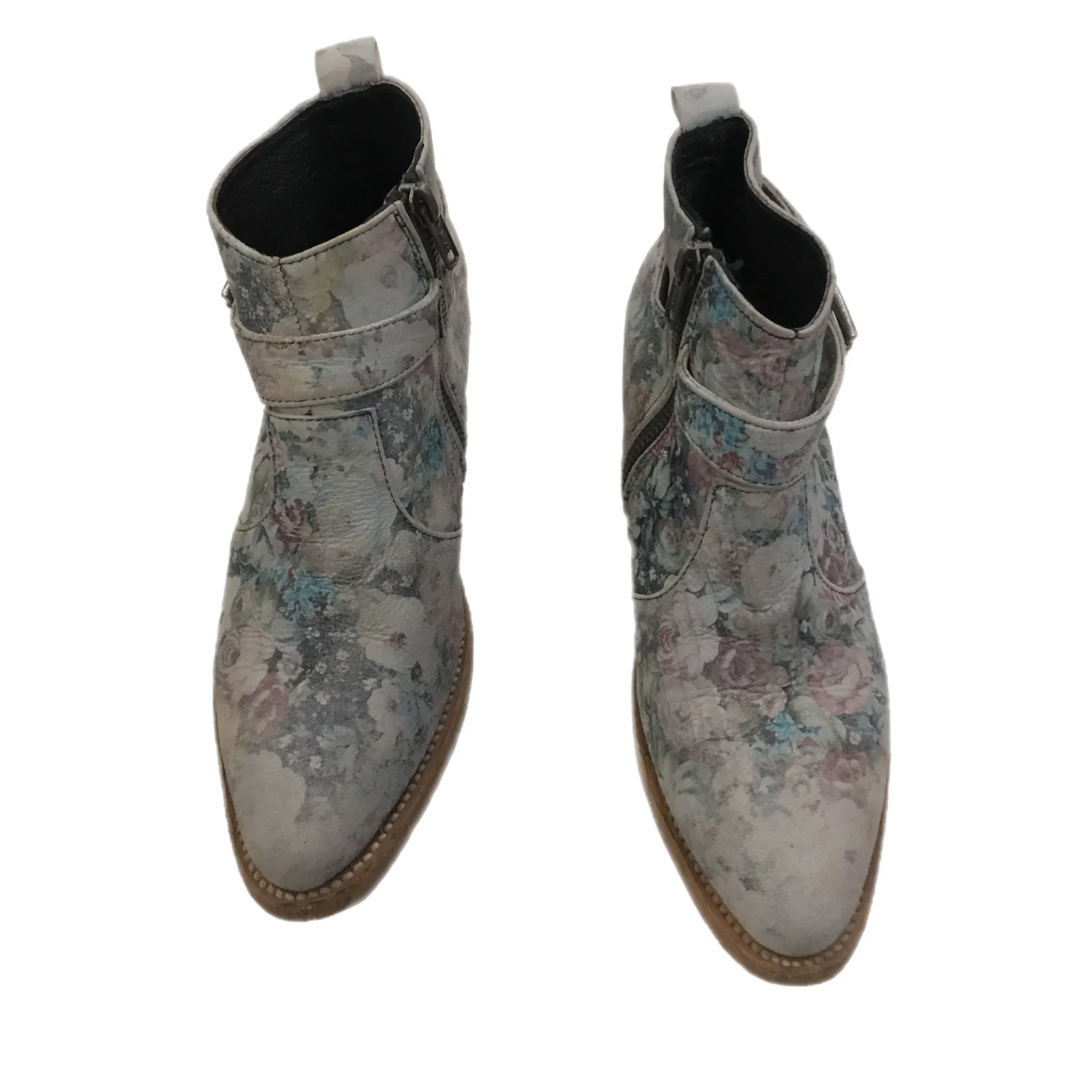 Boots Ankle Heels By Clothes Mentor In Floral Print, Size: 6