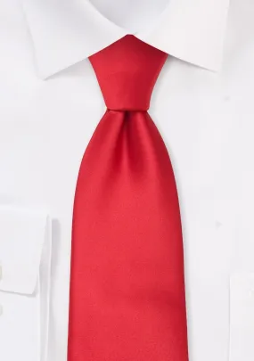 Bright Red Solid Necktie