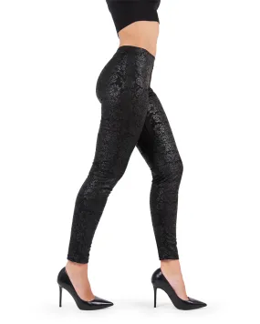 Chic & Elegant Glossy Floral Ornate Damask Leggings