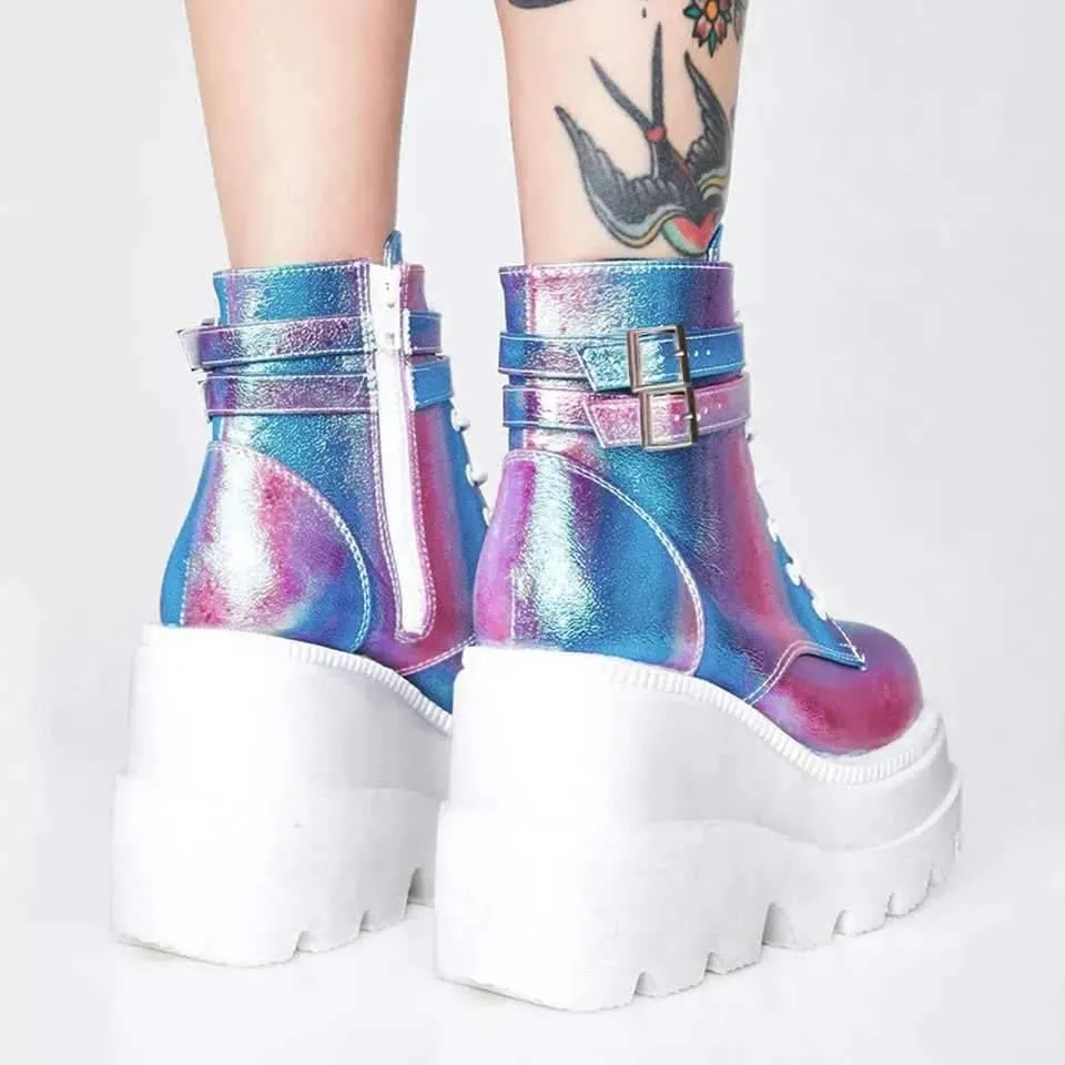 Colorful Platform Women's Boots