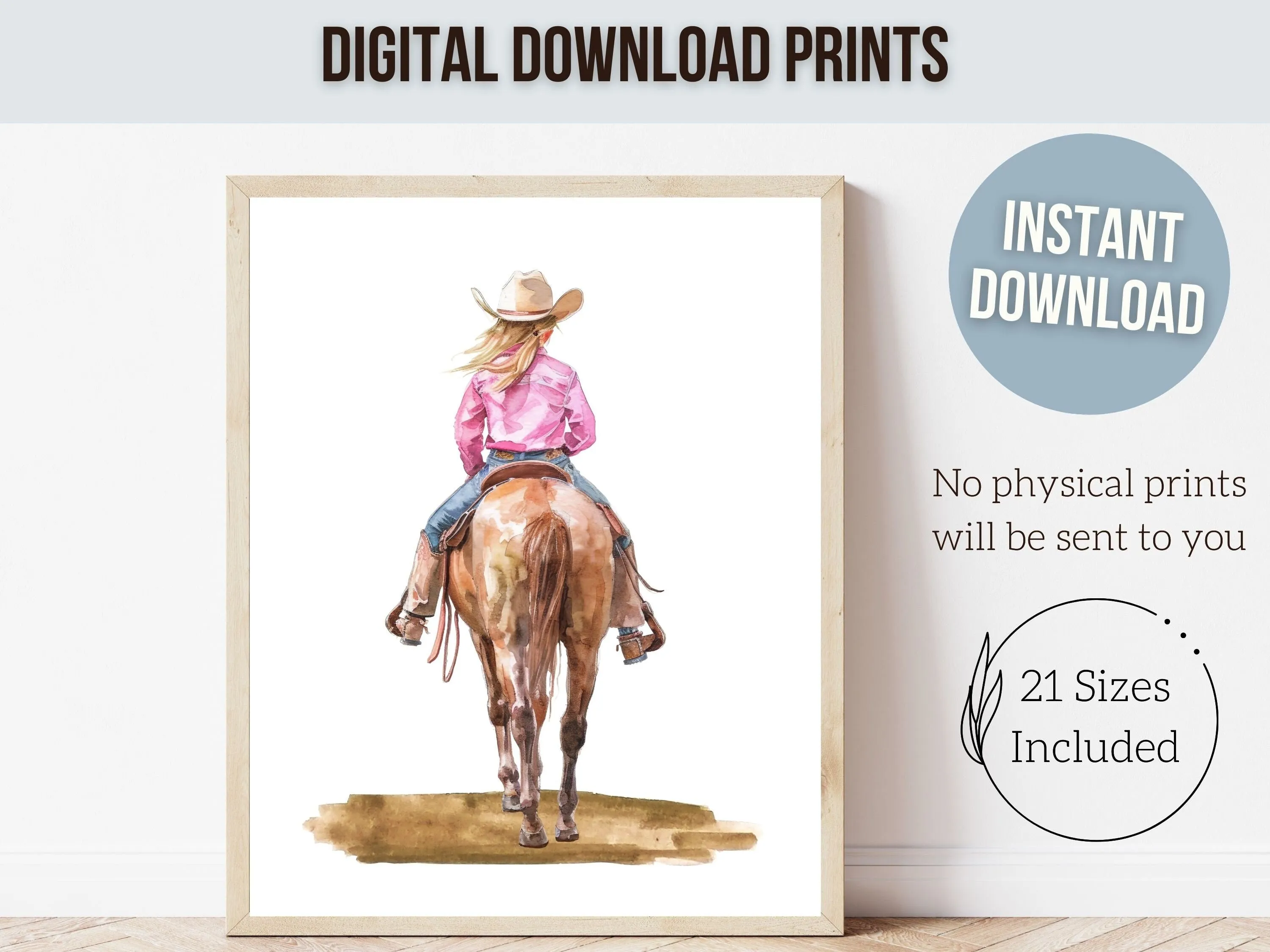 Cowgirl Nursery Prints - Set 2