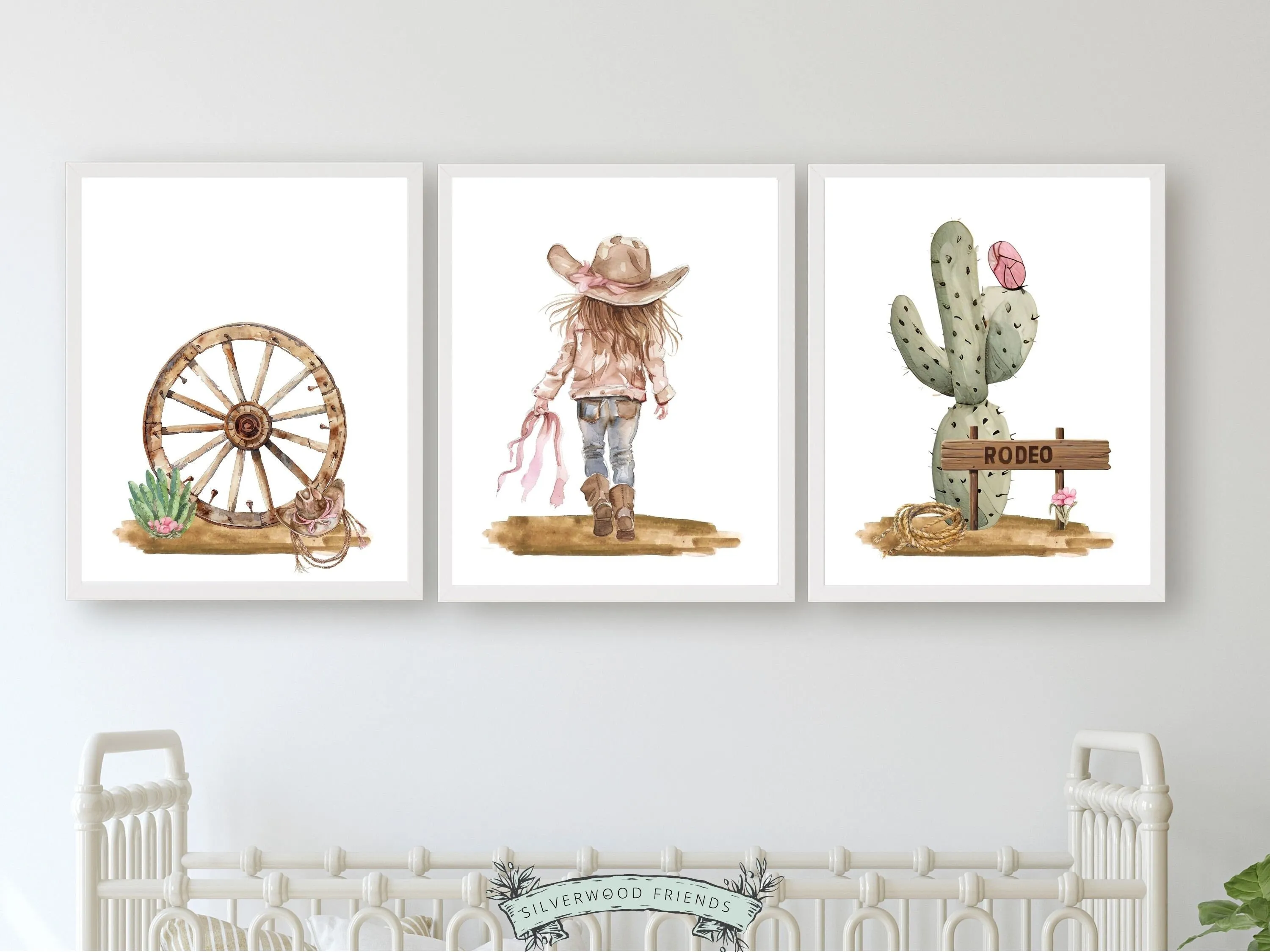 Cowgirl Nursery Prints - Set 5