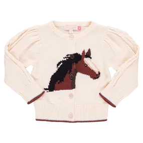 Girls Cable Constance Sweater - Wild Horse