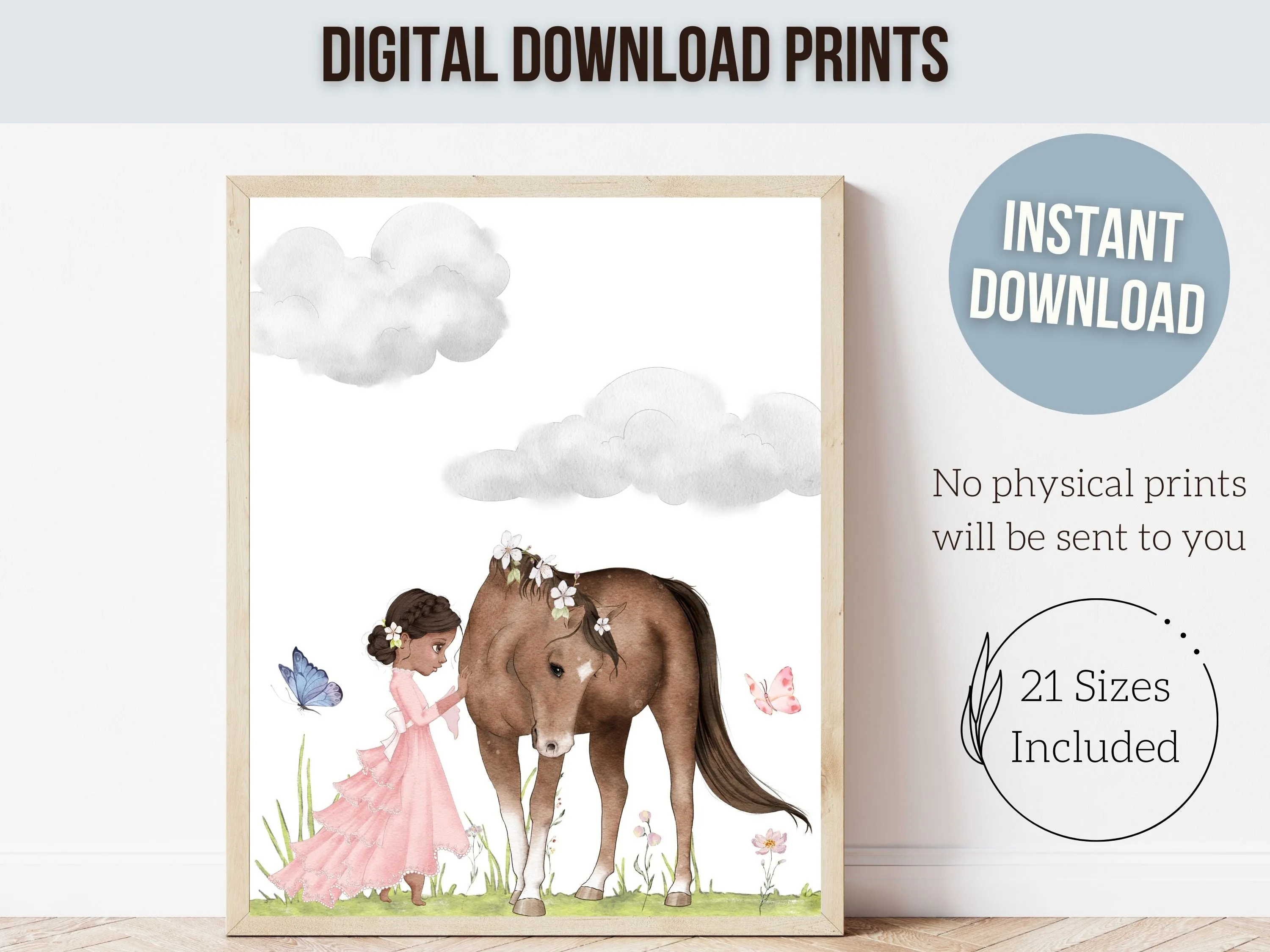 Horse Nursery Prints Set of 3