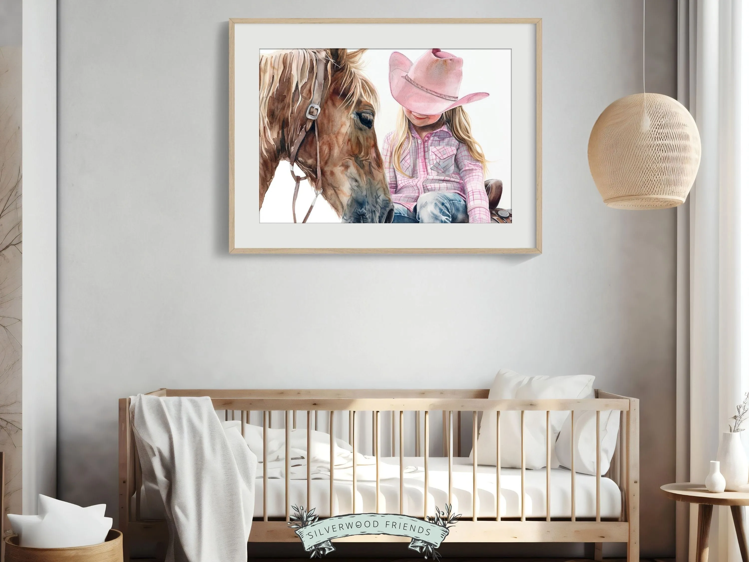 Horse Riding Cowgirl Print - 004