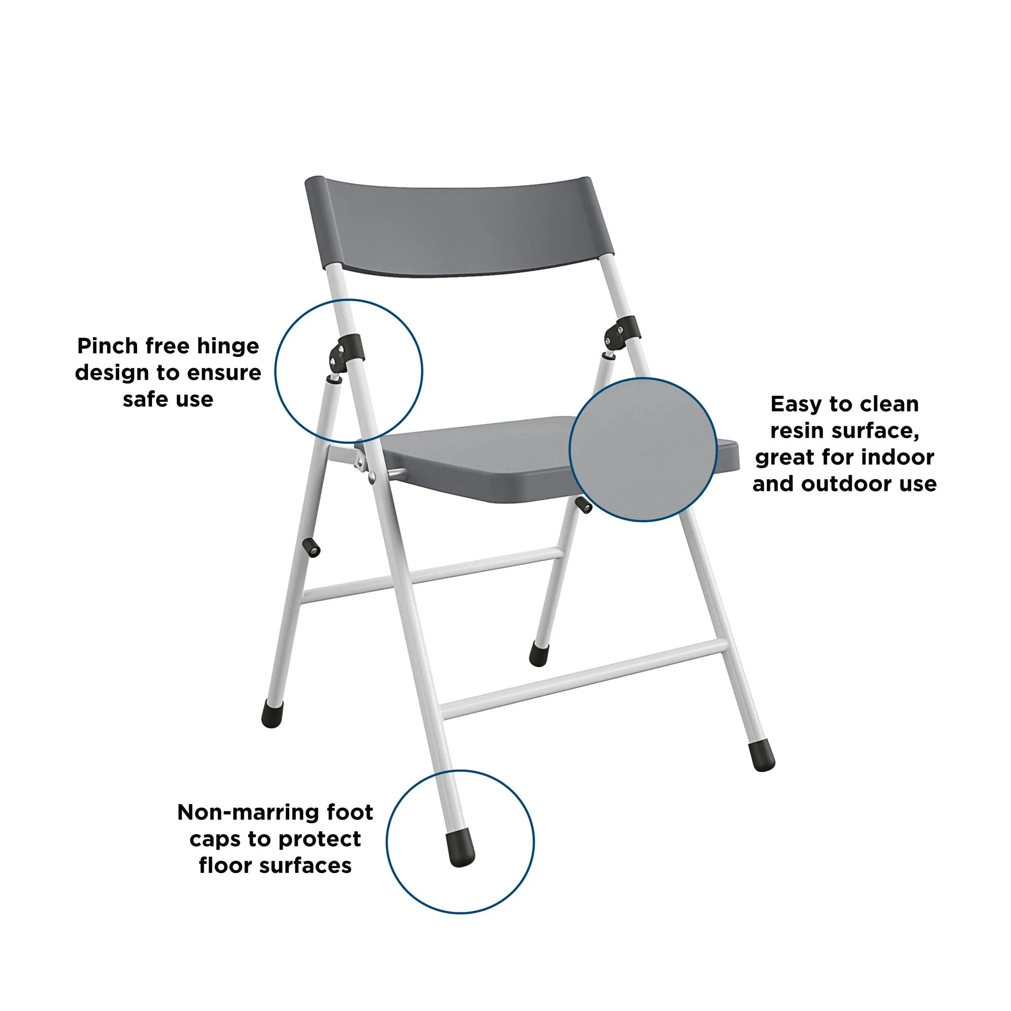 Kid's Pinch-Free Resin Folding Chair