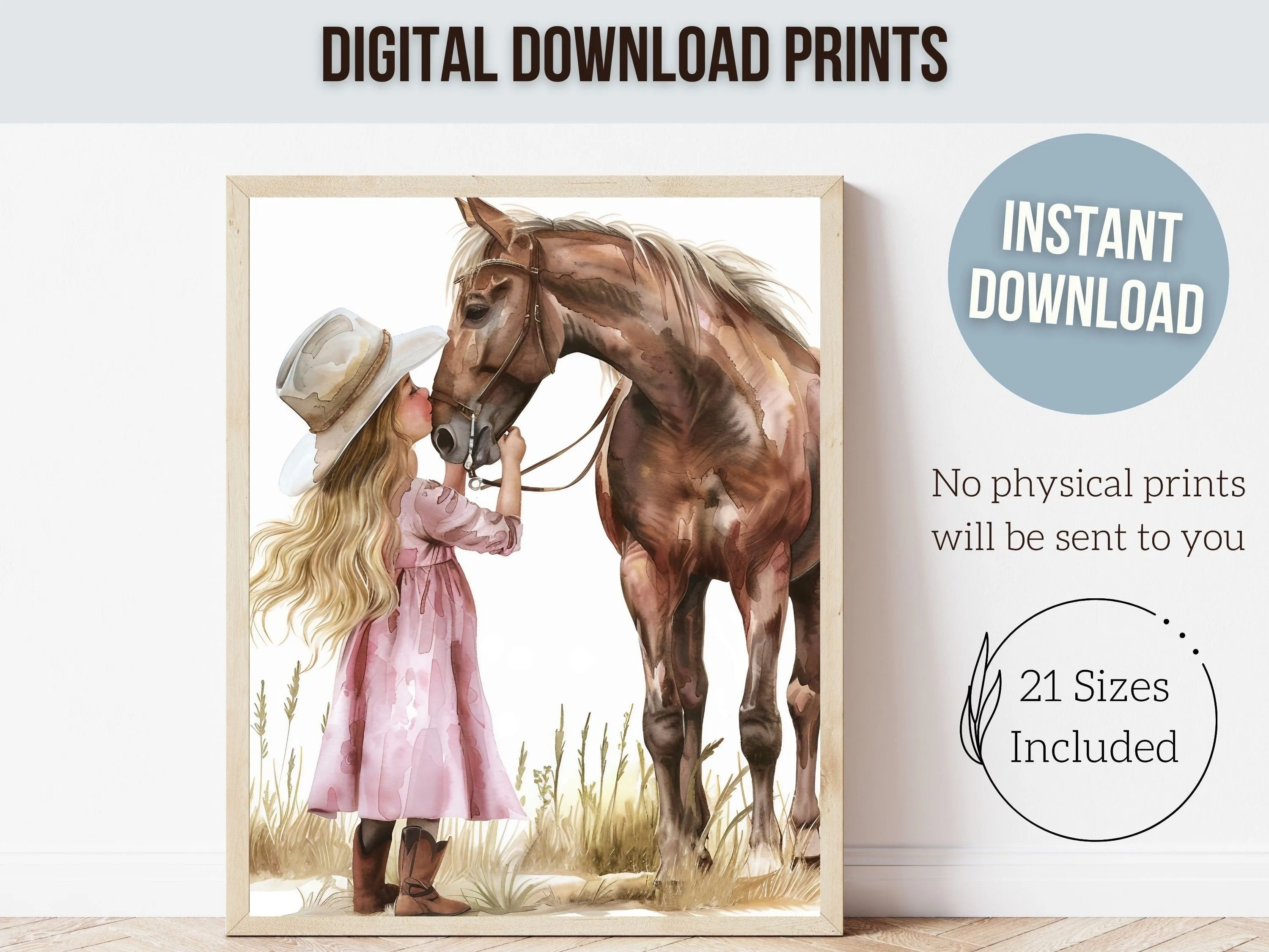 Little Cowgirl Nursery Print - 001