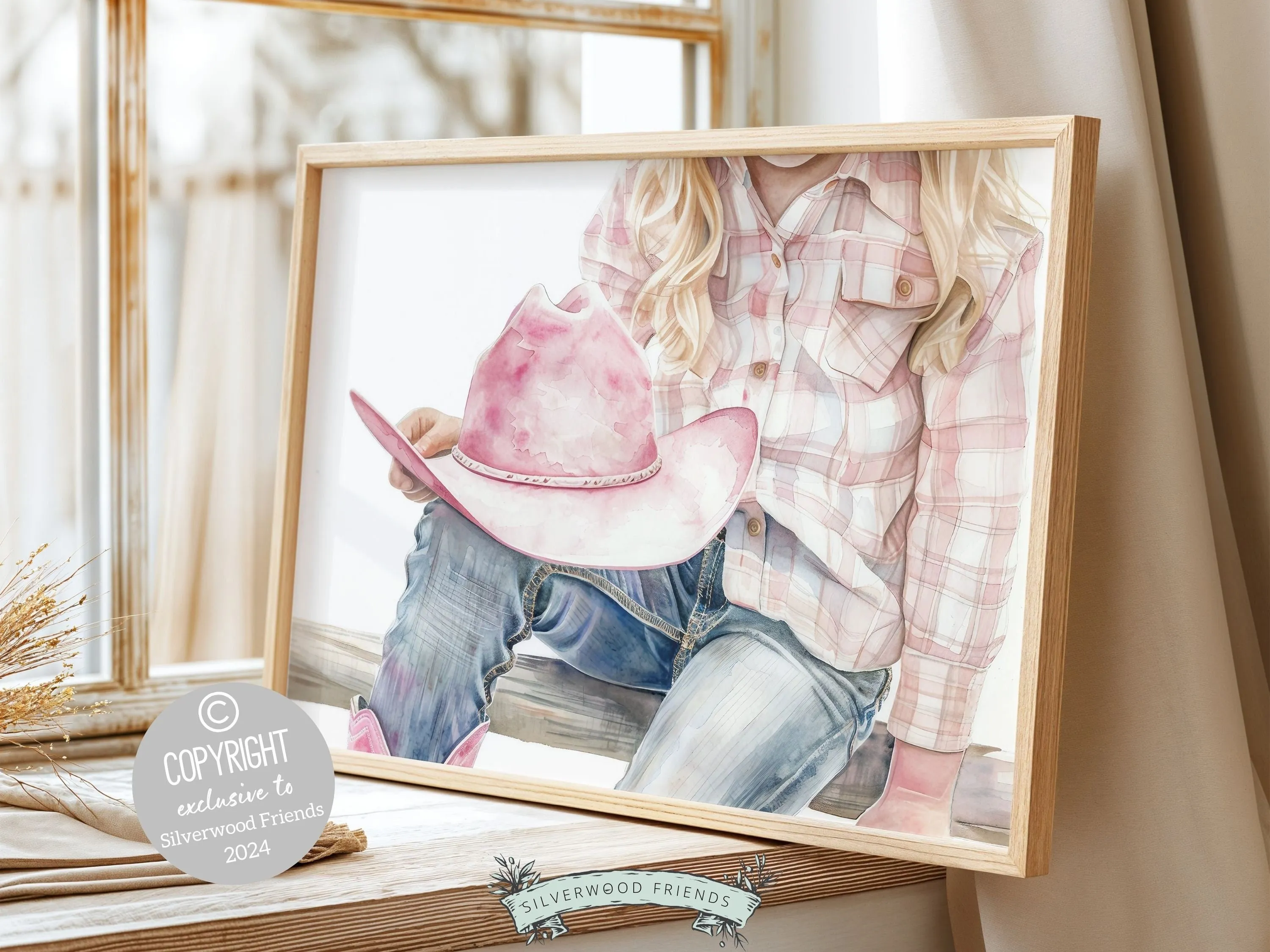 Little Cowgirl Nursery Print - 002