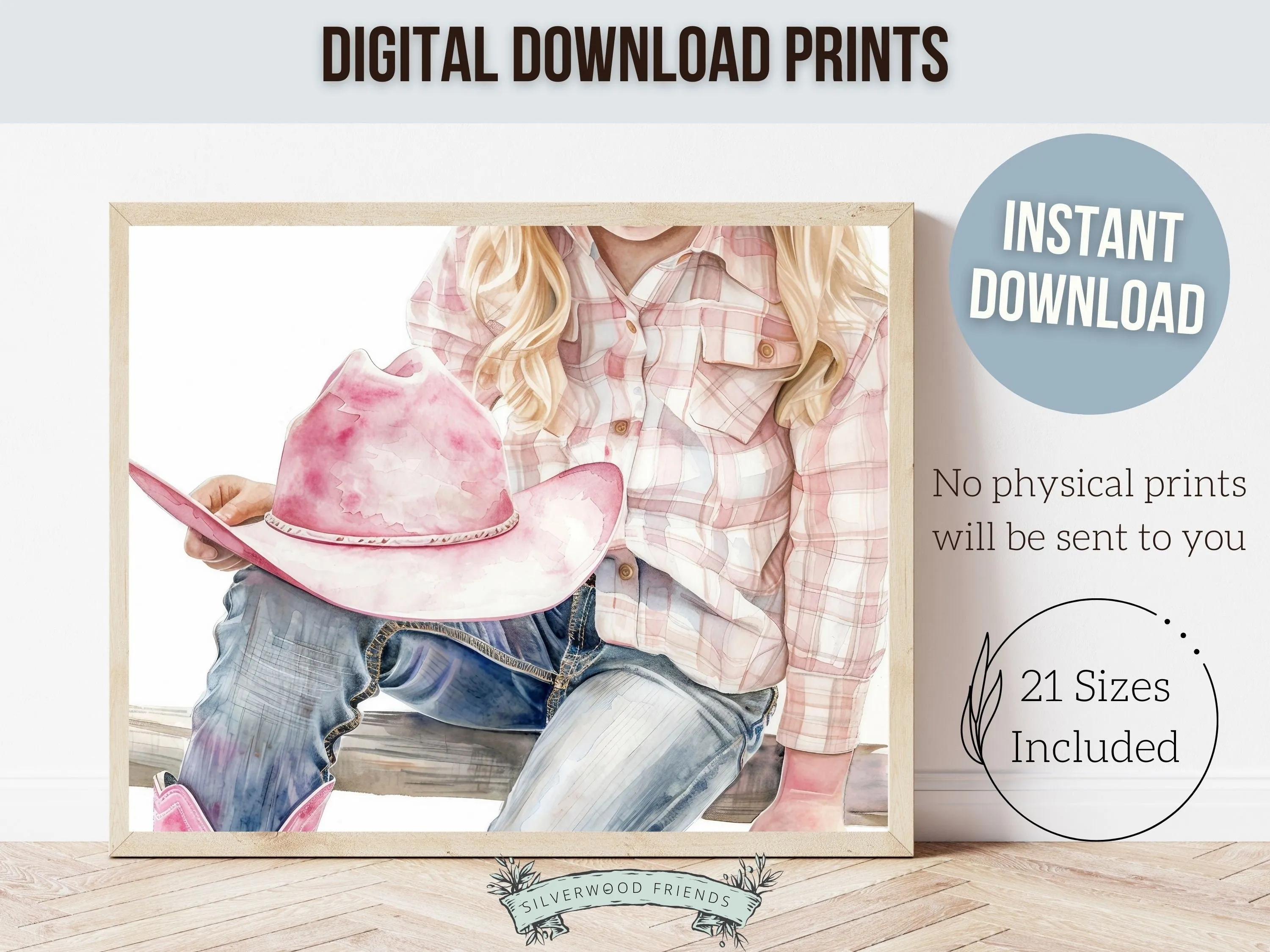 Little Cowgirl Nursery Print - 002