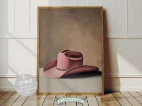 Pink Cowgirl Hat Print - 002