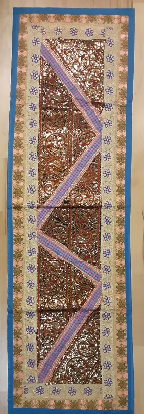 Rajastani Brocade Wall Hanging ~ Multicolored & Bronze