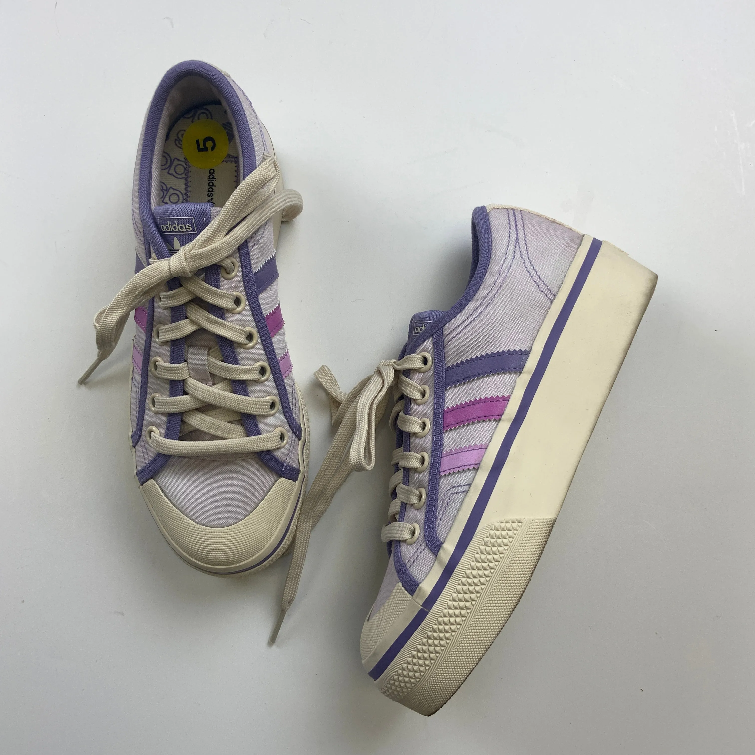 Shoes Sneakers Platform By Adidas In Purple, Size: 5