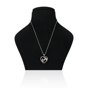 Silver "Horse Lover" Heart Necklace for Girls