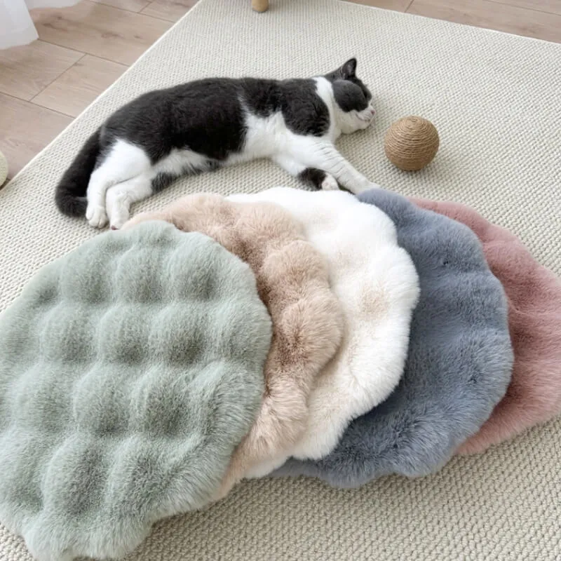 Soft Plush Warm Pet Sleeping Pad Round Dog Mat